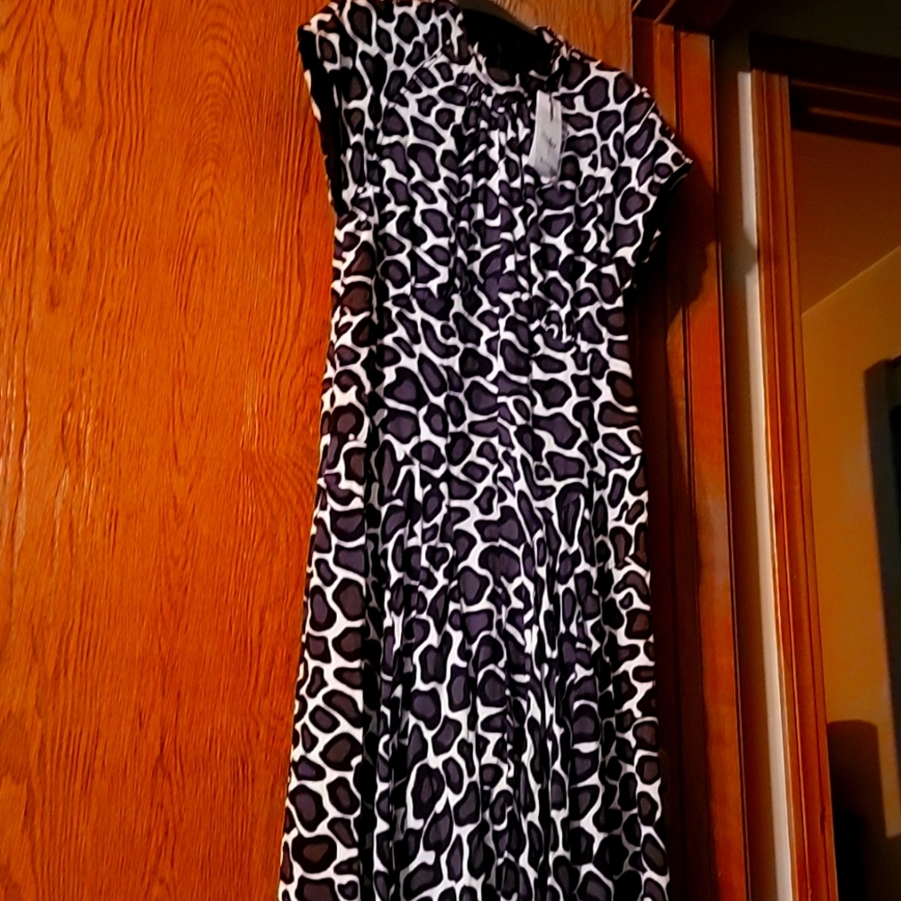 Proenza Shouler Animal Print Mockneck Dress Size 10